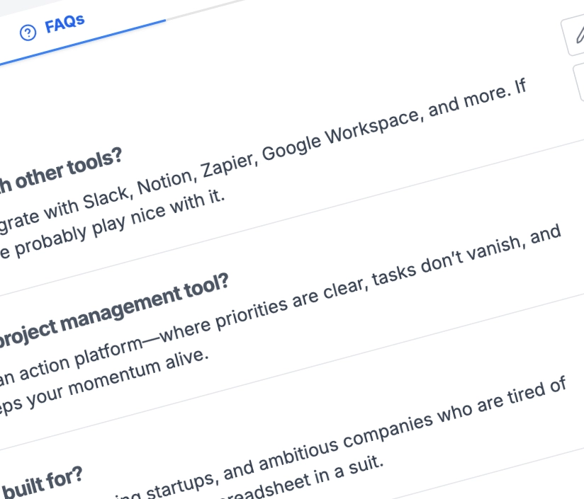 Proactive FAQ Section